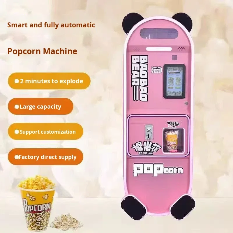 New Fully Automatic Popcorn Vending Machine with 1 Year Warranty Unmanned Operation Pre-made Sweetheart Mall Area Exit 150kg