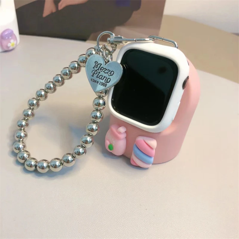 Metal Beads Bracelet For Apple Watch Band Ultra 49 44 40 45 41 38 42mm Protect Case For iWatch 4 5 6 SE 7 8 Strap Accessories