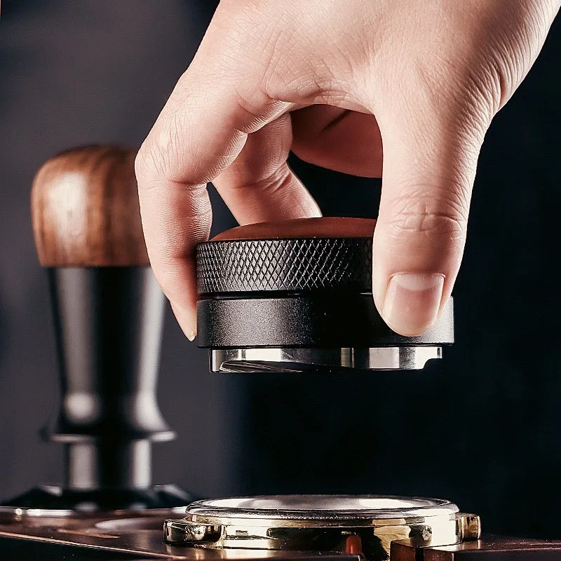 Distribuidor de café de 51/53/58mm, cubierta de madera de nogal, distribuidor de Espresso, nivelador de café, herramienta de distribución de café, accesorios de Barista