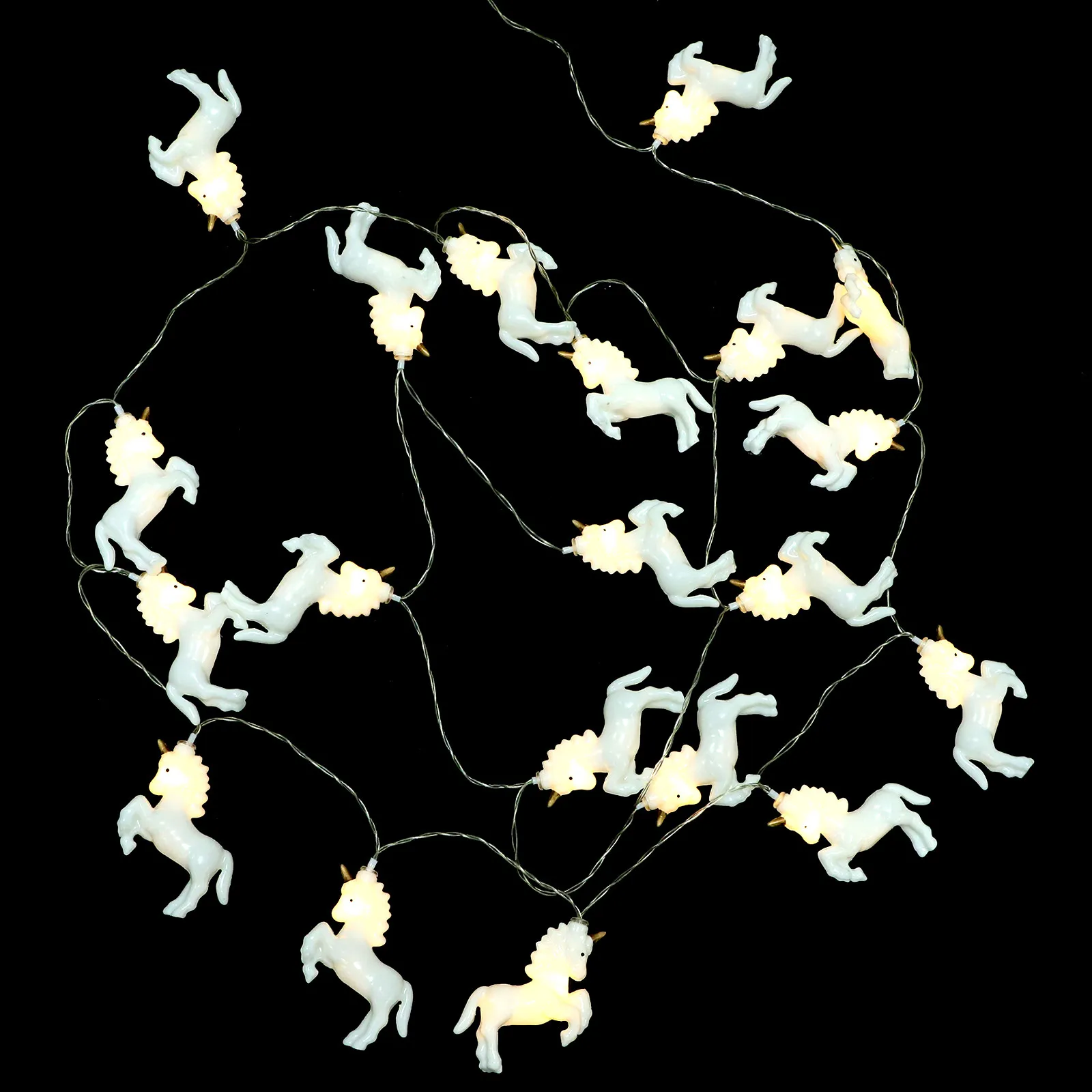 

Набор из 1 комплекта светодиодных гирлянд «Единорог» для сада, двора, газона, креативная декоративная лампа, светодиодные гирлянды-феи для вечеринок и домашнего декора