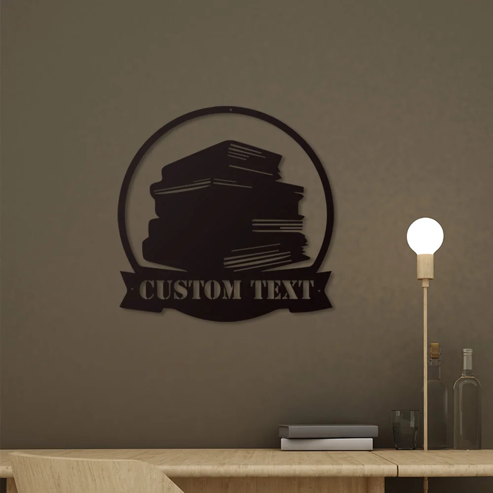 

1pc cool textbooks Personalized Text Iron Wall Signs Metal Wall Plaque For Kids Rooms Home Decor