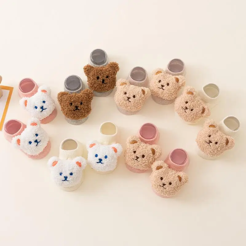 

Little Bear Doll Anti slip Floor Socks Baby Cute Home Floor Socks Versatile Leisure Boat Socks Baby Socks