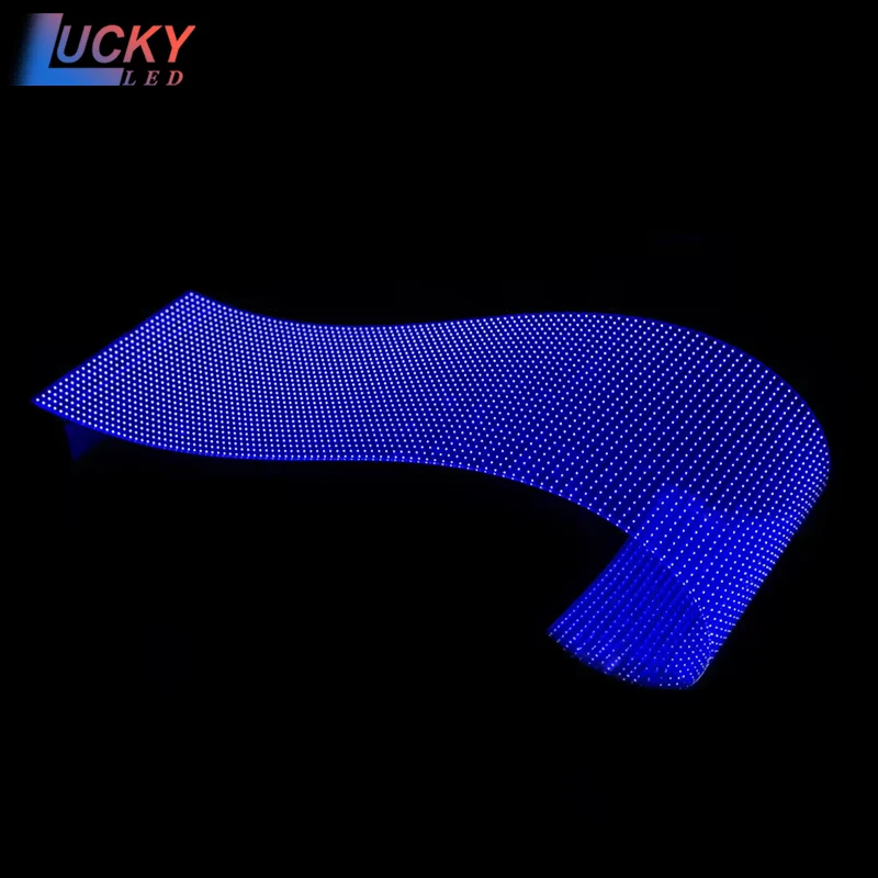 

P8 LED Display Transparent Flexible Glass Screen Indoor Colorful LED Board Sign New Invisible PCB Technology Video Advertising