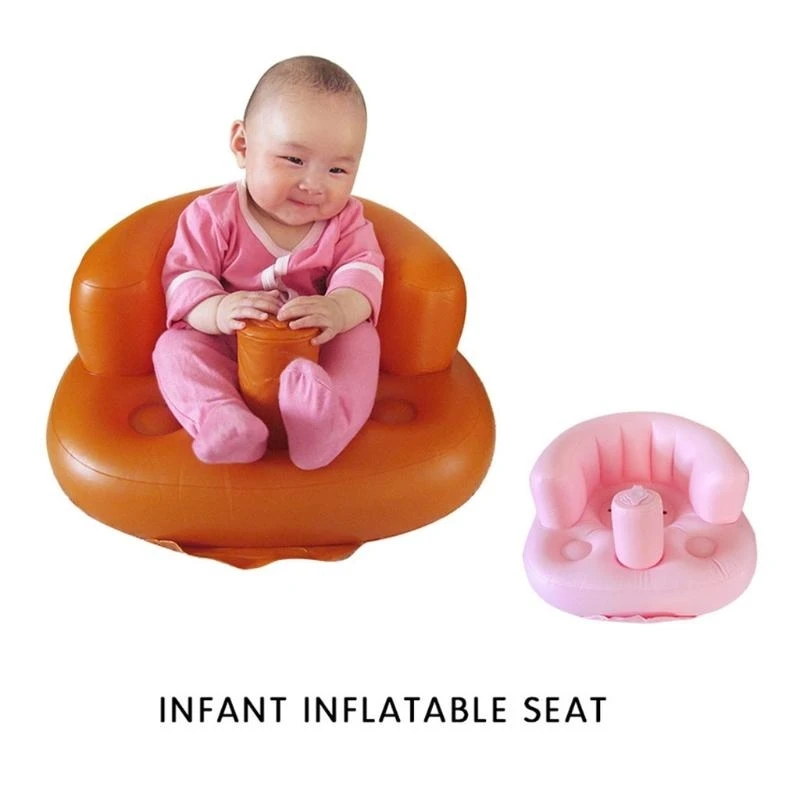 Portable Baby Learning for Seat Inflatable Bath Chair PVC Sofa Shower Stool for Playing Eating Bathing Lounging 15UB view 5