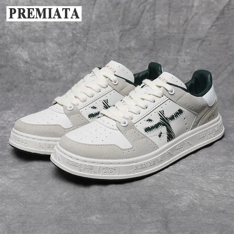 PREMIATA Men's Shoes New Hot Outdoor and Sports Stylish Lightweight Flat-soled Wear-resistant Breathable Lace-up Casual Sneakers