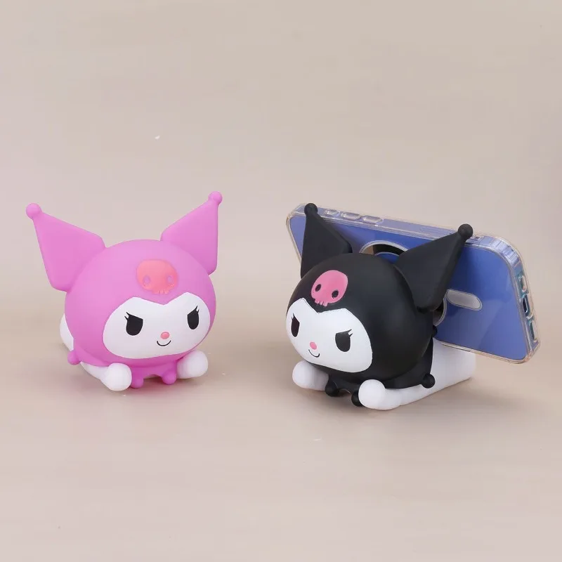 Kuromi أنيمي Kawaii سانريو الأطفال حامل هاتف لطيف الكرتون سيارة زخرفة حامل هاتف تزيين مُثبت هدايا للأطفال