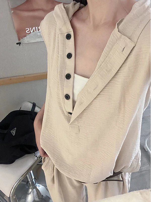 จั๊มสูทมีฮู้ดสไตล์เรโทรสำหรับผู้หญิง แฟชั่นต้นฤดูใบไม้ร่วง ใส่เลเยอร์ได้ สบายๆ ช่วยให้ดูผอมเพรียว กางเกงขายาว