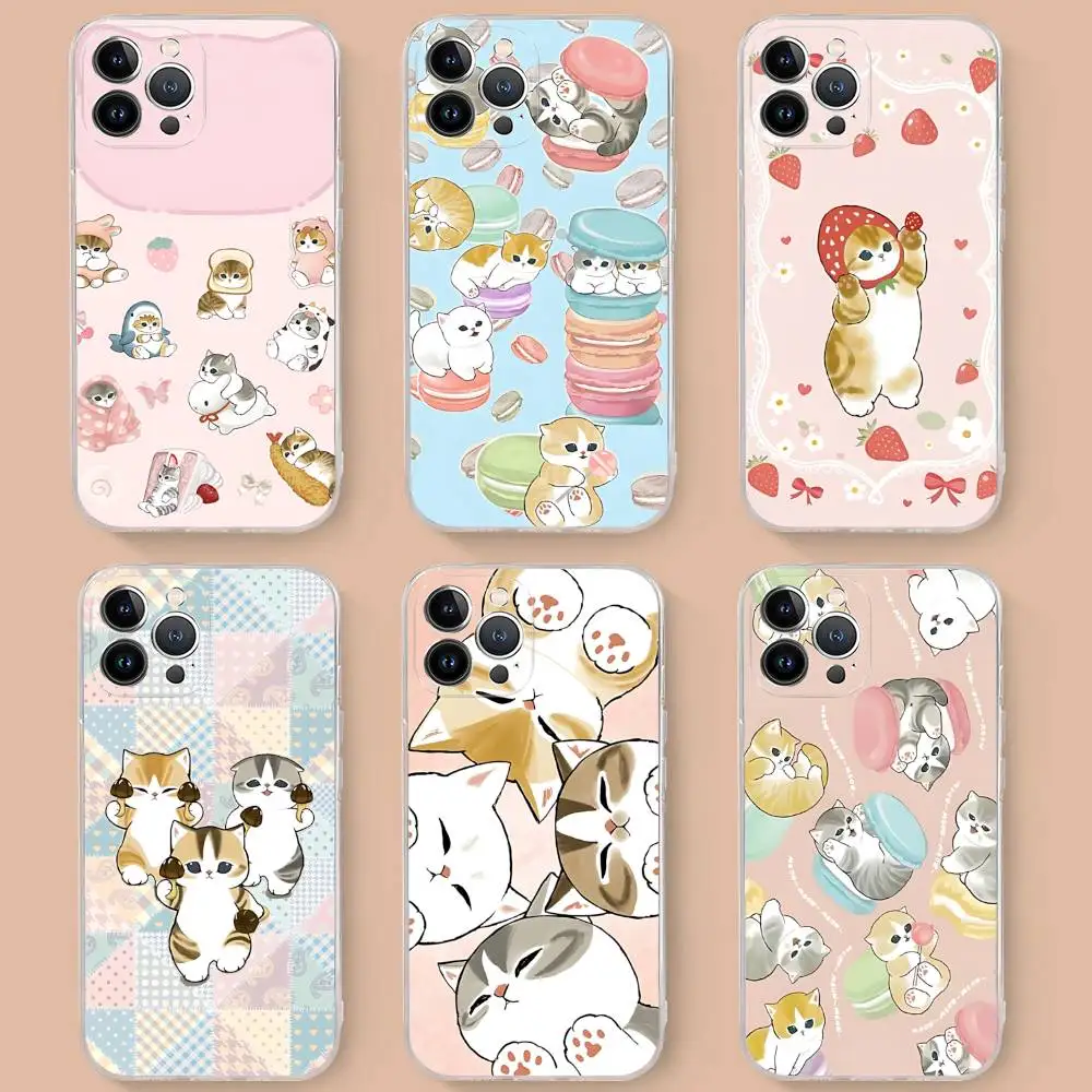 

Cat M-Mofusand TPU Silicone Case For IPhone 11 12 13 14 15 16 17 Pro Max Shockproof Clear Back Cover