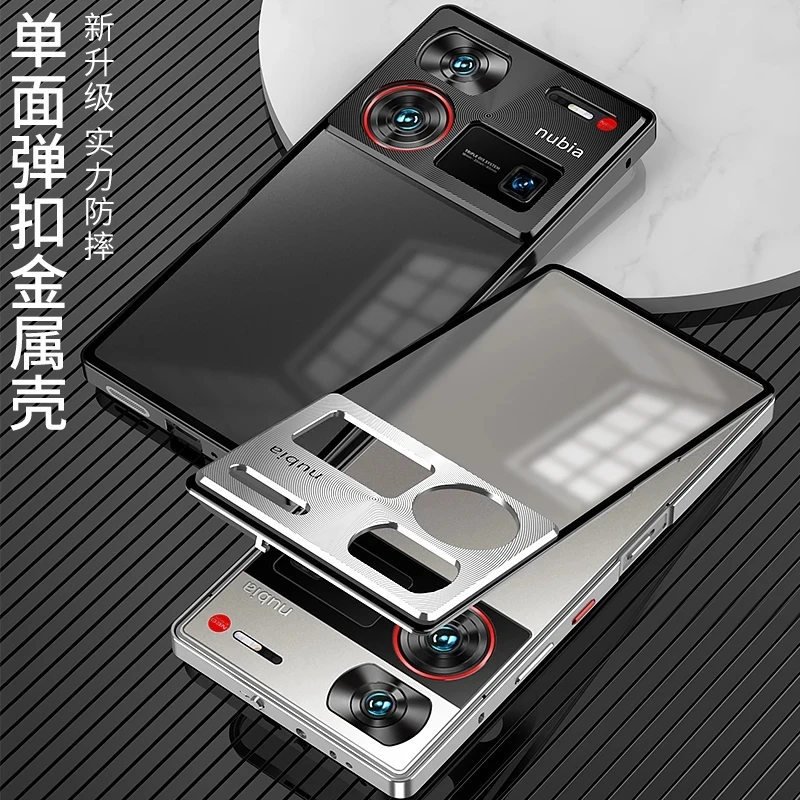 Case For Nubia Z60 Ultra Aluminium Alloy Metal Frame Tempered Glass Camera Protection Cover For Nubia Z60 Ultra Shockproof