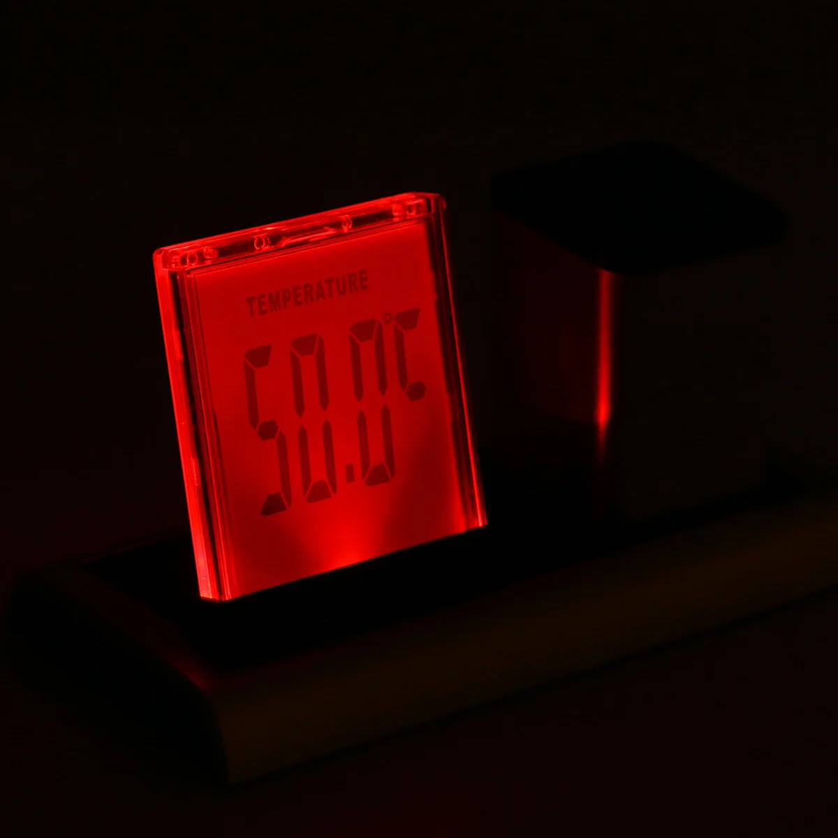 

Pen Holder Clock School Office Supplies Creative Colorful LCD Display Digital Desk Calendar Thermometer Alarm Clock Night Light