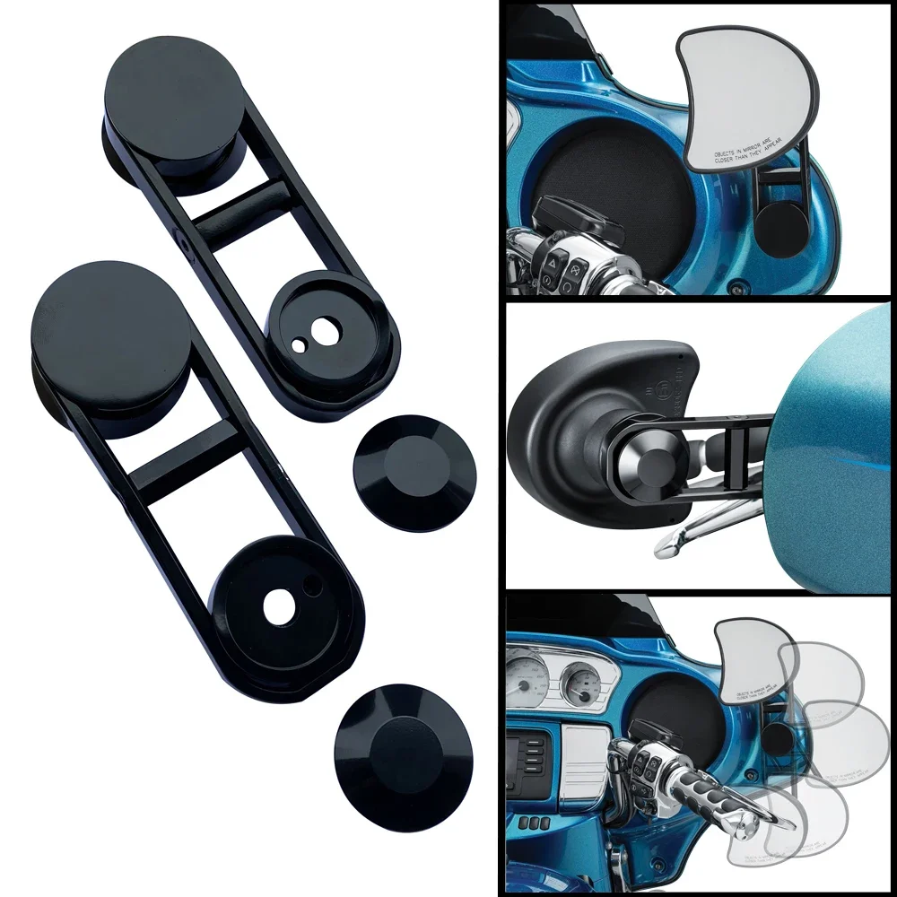 Adjustable Drop Mirror Relocator Mount Kits for Harley Street Glide FLHX 2006-2013
