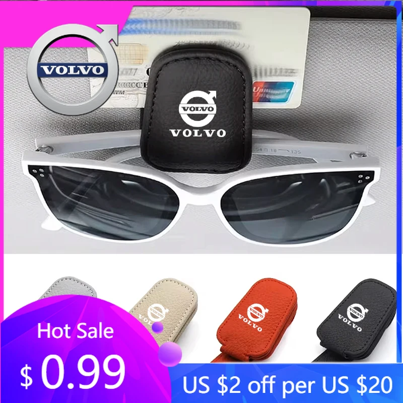 

Колпаки-концентраторы Автомобильный солнцезащитный козырек Магнитный кожаный зажим для солнцезащитных очков для Volvo XC90 XC60 V50 S60 V70 V60 V40 S90 olestar AWD XC40 S80 T6 V90