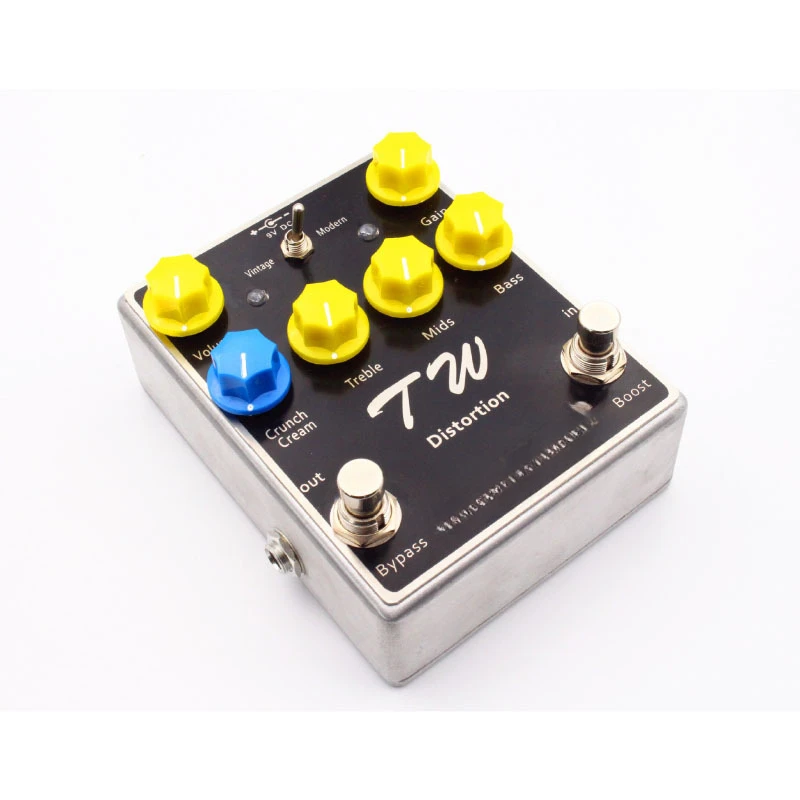 

Distortion, Monolithic, Double-stepped Electric Guitar Pedal with Boost