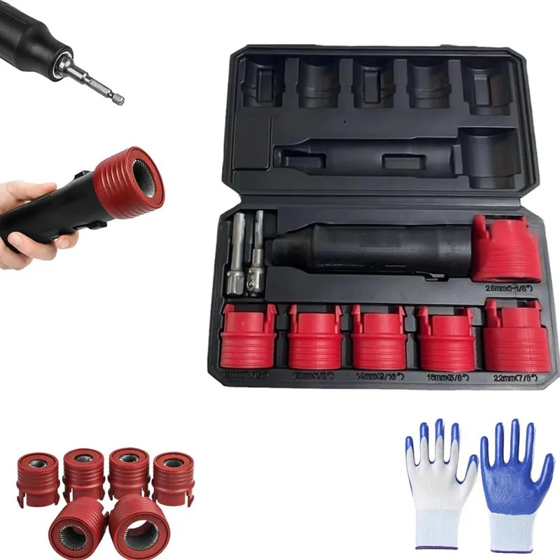 Multifunctional Rusty Nuts Rust removal tools Speedy Wheel Stud Cleaner Tool 9PCS Set for Efficient Automotive Care