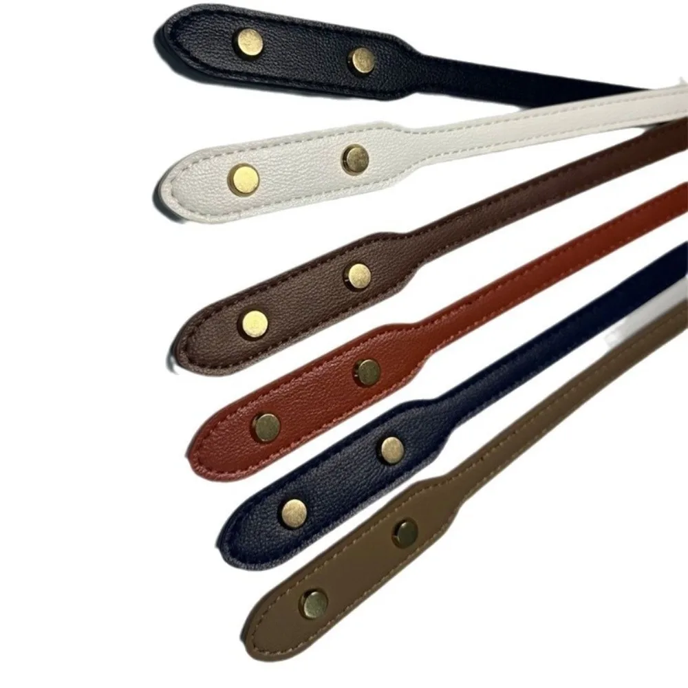 2pcs Practical 2pcs Bag Straps 73cm Length With Rivets Handle Strap PU Leather Detachable Shoulder Bag Strap DIY Crafting