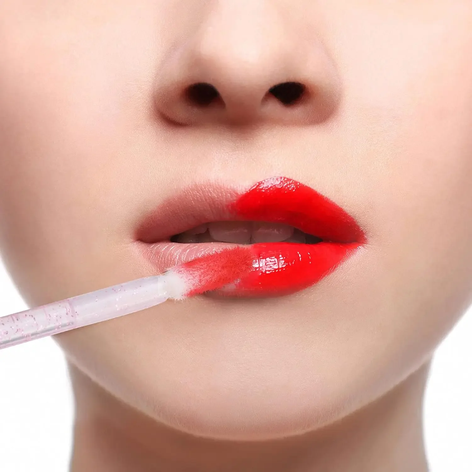 50개 일회용 립 브러쉬 글리터 크리스탈 완드 립 글로스 어플리케이터 정밀한 립스틱 및 글로스 메이크업 도구용