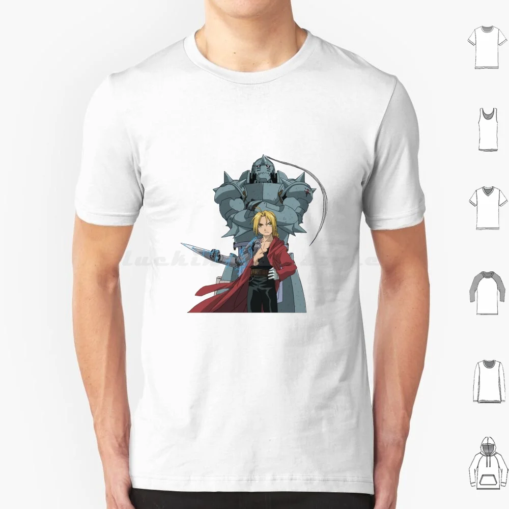 Edward And Alphonse Elric-Fullmetal Alchemist T Shirt Cotton Men Women DIY Print Fullmetal Alchemist Anime Fullmetal Fma