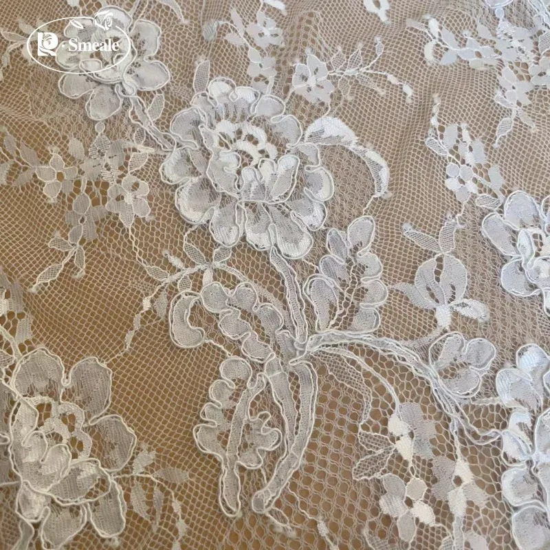 300CMX72CM. Handgeknüpfter Kordel-Hochwertiger Bordüren-Spitzenstoff, DIY-Zubehör für Hochzeitskleider. DIY-Nähzubehör. – Detail 5