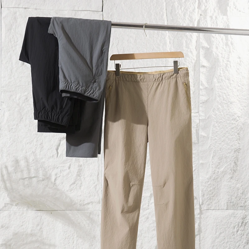 

Outdoor Men's Qui Dry Breathable Soft ell Casual Pants Summer Long Trousers Faionable Urban Sle Straight Leg Zipper Fly