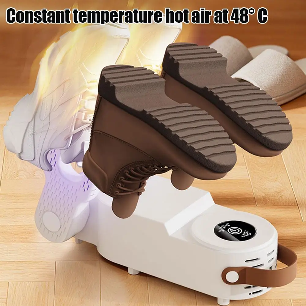 

360 ° Электрическая сушилка для обуви, портативная быстросохнущая сушилка для ботинок, складная конструкция 48 ° Умный термостат для подогрева обуви