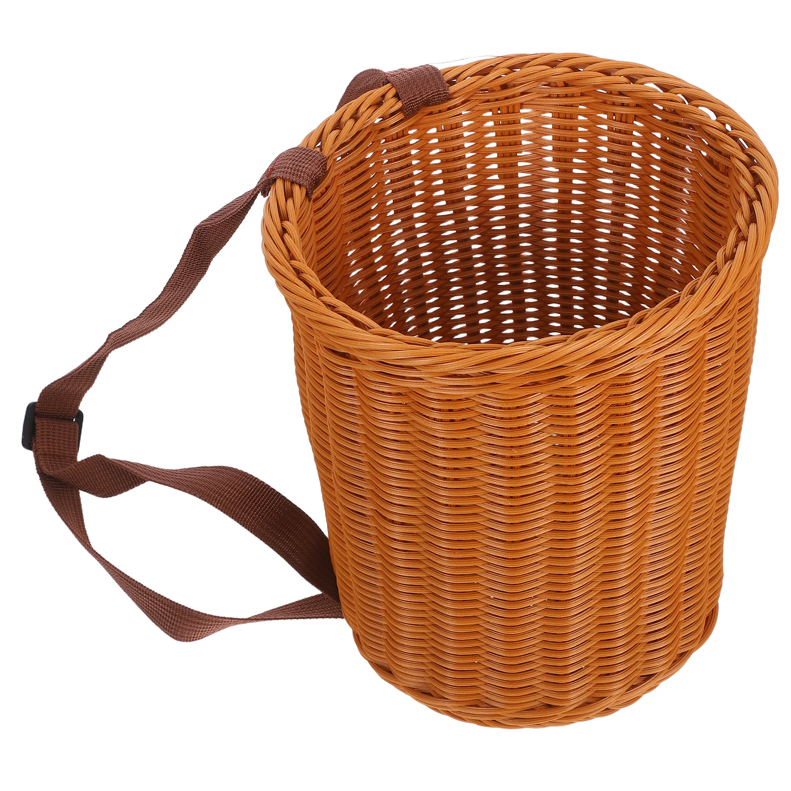 

Handmade Woven Picnic Basket with Shoulder Straps - Lightweight Portable Backpack for Outdoor Farm Harvesting Garden Picking