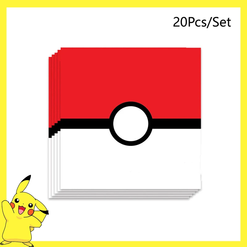 Pokemon Verjaardagsfeestje Decoratie Pikachu Wegwerp Servies Cup Servet Plaat Tafelkleed Baby Douche Cake Topper Vlag Ballonnen
