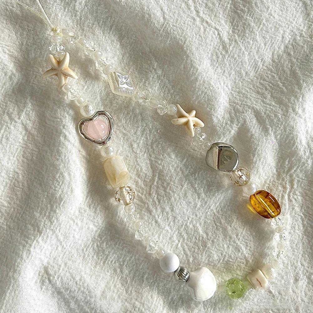 Cordón de cadena para teléfono con lazo de fresa y cereza, correa para la muñeca, cordón colgante, pulsera, cordón móvil, regalo de joyería