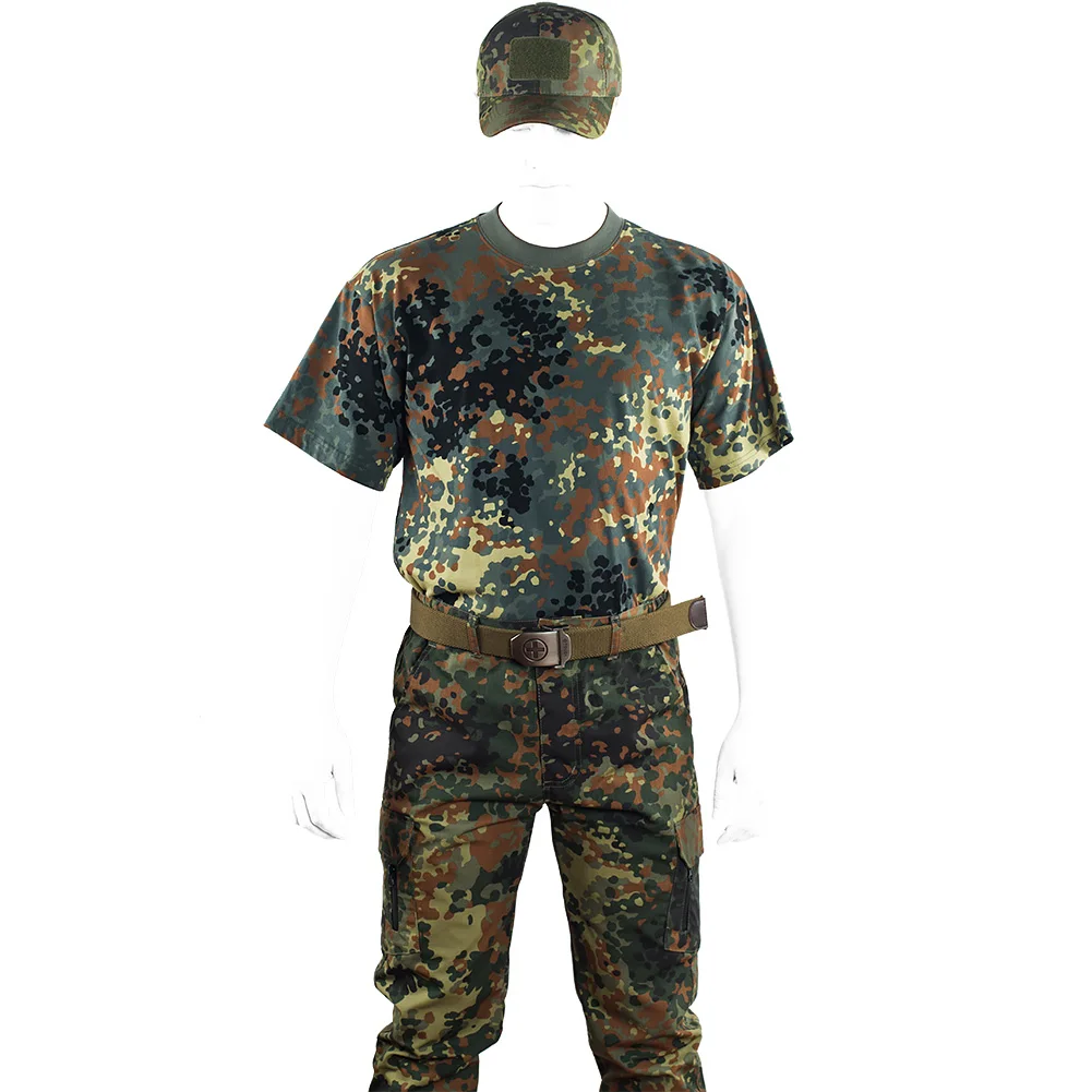 MEGE Uniform T Shirt & Joggers Cargo Pants Flectarn Camo Set Tactical Suit Visikov Uniform