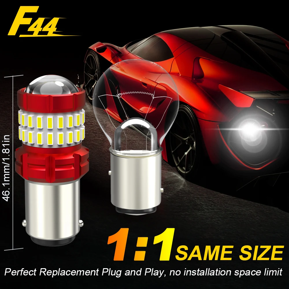 BMTxms-Clignotant LED pour voiture, feu stop, ampoule automatique, Baw15d, pr21/5w, Canbus, Baz15d 1157 P21/4w Bay15d P21 5w Drl, 2 pièces