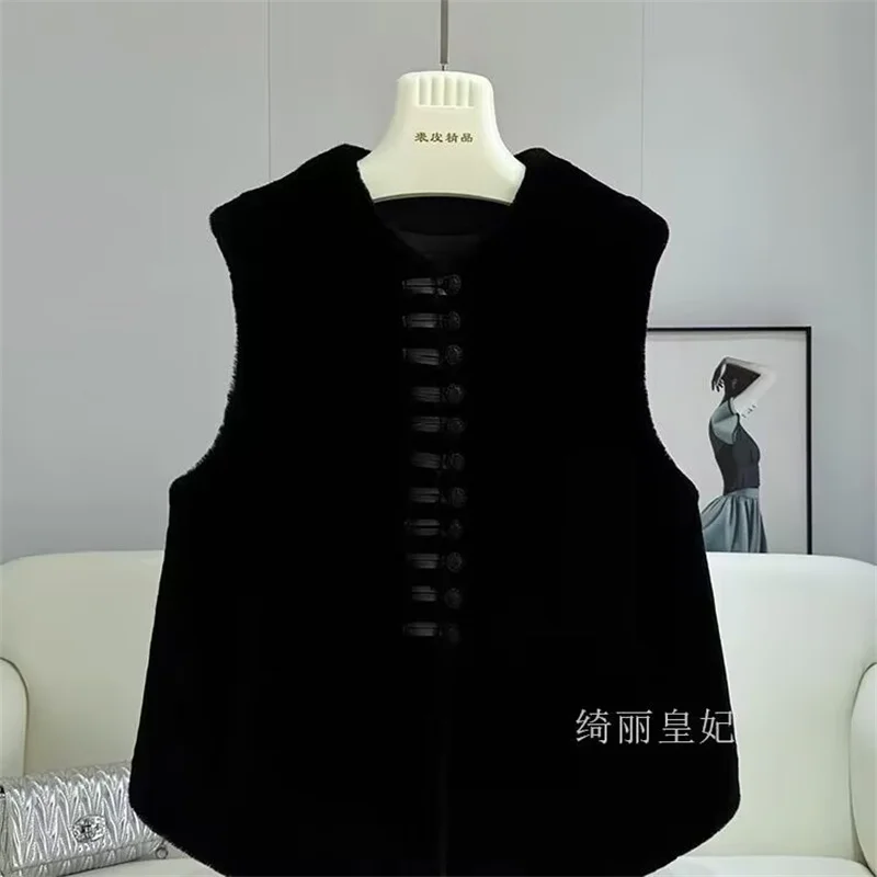 Veste en fourrure de renard pour femme, manteau chaud, petit style parfumé, enge, tendance, automne, hiver, nouveau, 2025