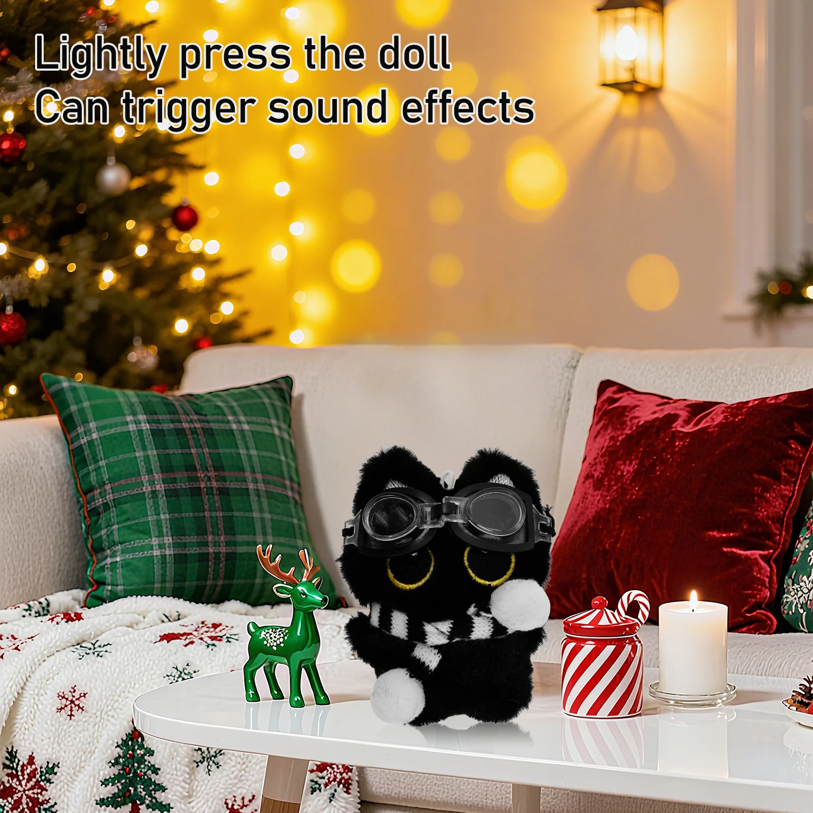 12/1pc Plush Doll Pendant Cute Cat Plush Keychain Doll Charm for Handbags Backpacks Wallets Decorative Children Birthday Gifts