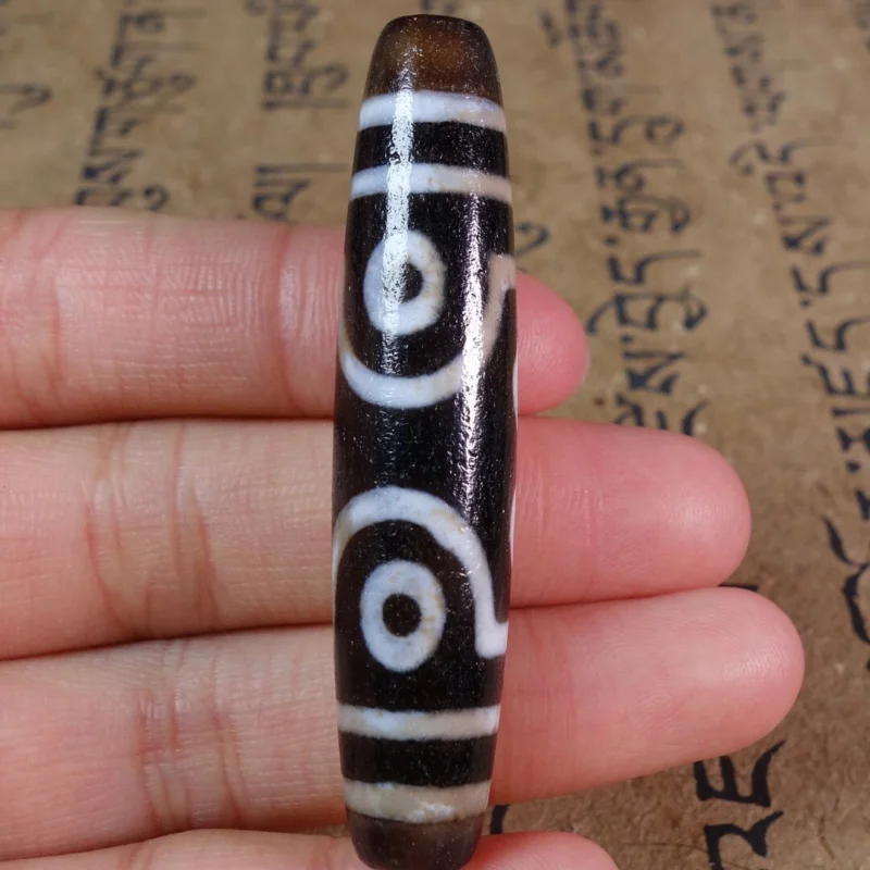 

Ancient Tibetan DZI Beads Old Agate Lucky 7 Eye Totem Amulet Pendant GZI #3188