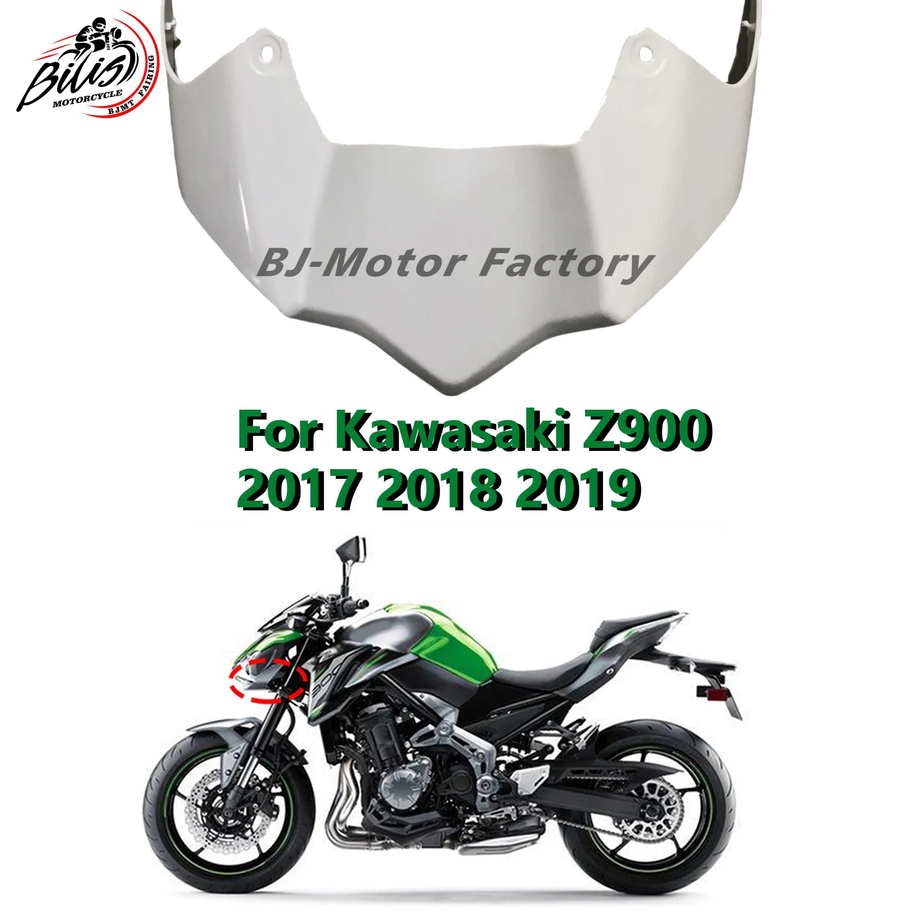 

Motorcycle Injection ABS Rear Cowl for Kawasaki Z900 2017-2019 Lower Front Headlight Area Fairing Cover Guard