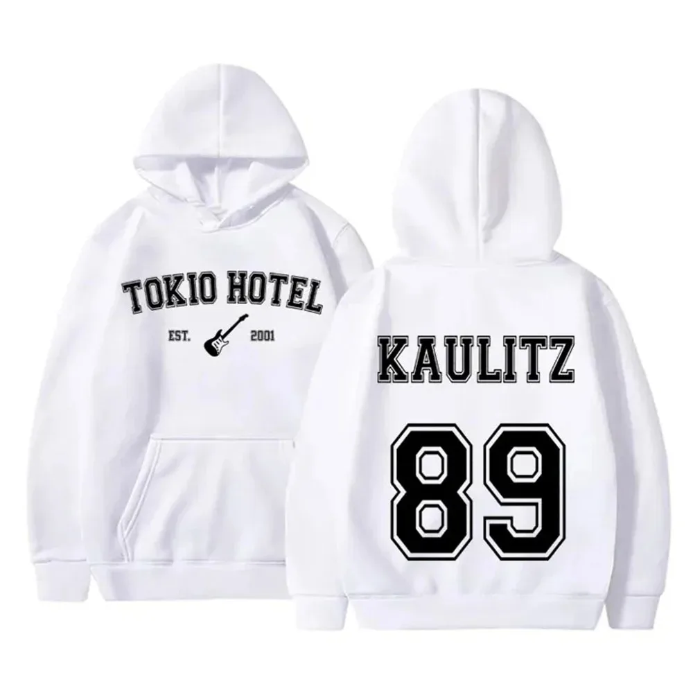 Germany Rock Band Tokio Hotel Kaulitz 89 Back Print Hoodie Men Women Vintage Oversized Sweatshirt Men's Gothic Black Streetwear