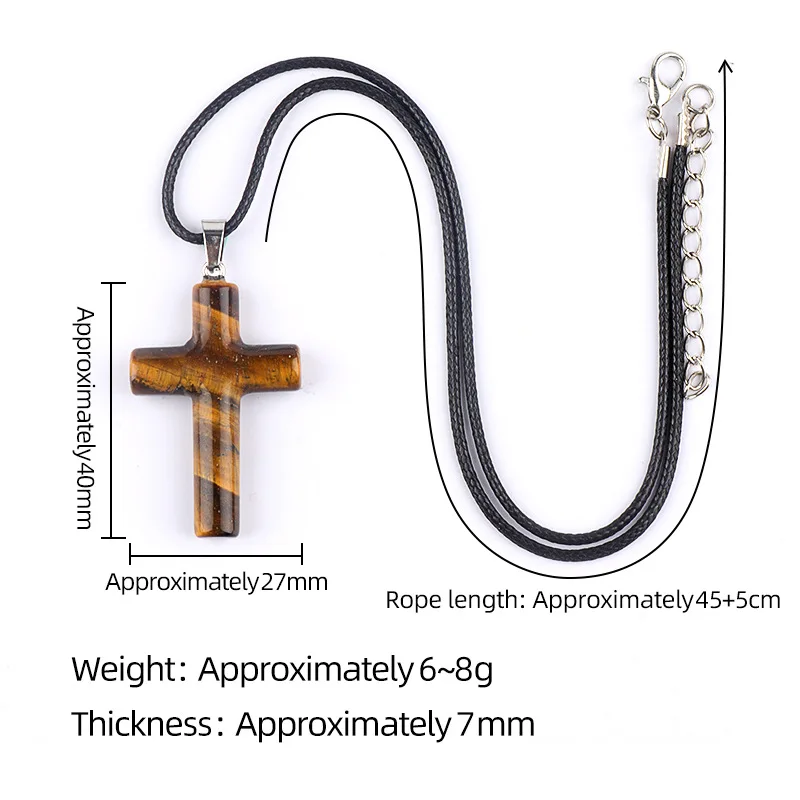 اليدوية مشتهى الأخضر افينتورين الصليب الأحجار الكريمة قلادة قلادة للنساء الرجال شفاء شقرا 27x40 مللي متر كريستال سحر المختنق #5