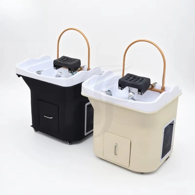 Head Spa Equipment Sink Portable Thermostatic Japanese Head Spa Basin Water Circulation Shampoo Basin