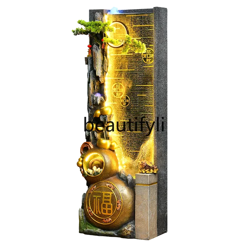 

Floor-to-ceiling running water ornament circulating water office rockery water feature decoration housewarming new home