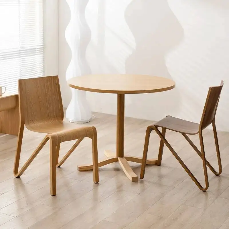 Simple, Modern, Designer, Solid Wood, Medieval, Stackable, Dining Chair, Wabi-sabi, Living Room, Desk Chair