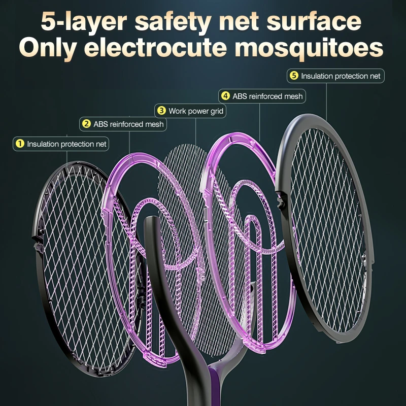2-в-1 электрошоковая мухобойка от комаров, перезаряжаемая выдвижная бытовая лампа от комаров, уличная ловушка для комаров, репеллент
