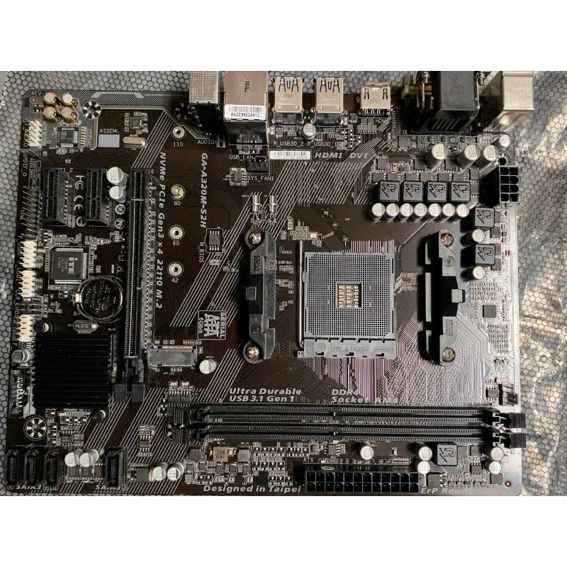 Used A320M-S2H Micro ATX Motherboard AM4 Socket Support AMD Ryzen CPU DDR4 RAM Mainboard for GIGABYTE