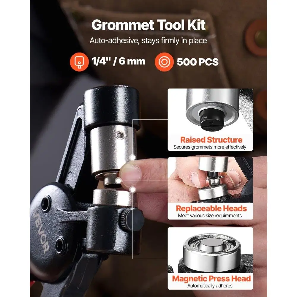 Ojales de metal 500 piezas 1/4 pulgadas oro plata juego para manualidades proyectos de costura decoraciones DIY