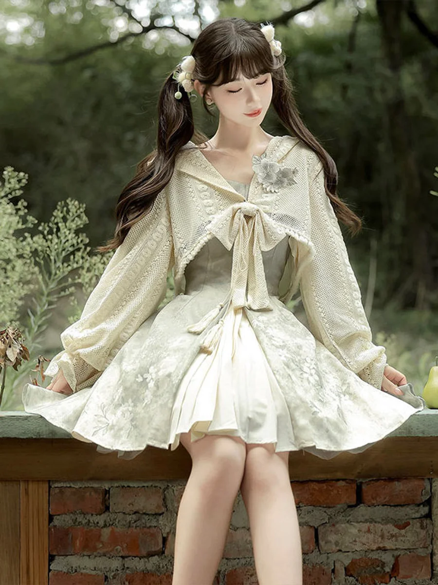 

Designer's Gift Original Grass Collection Hanfu Dress Female Chinese Style Han Elements New Chinese Top Dress Set