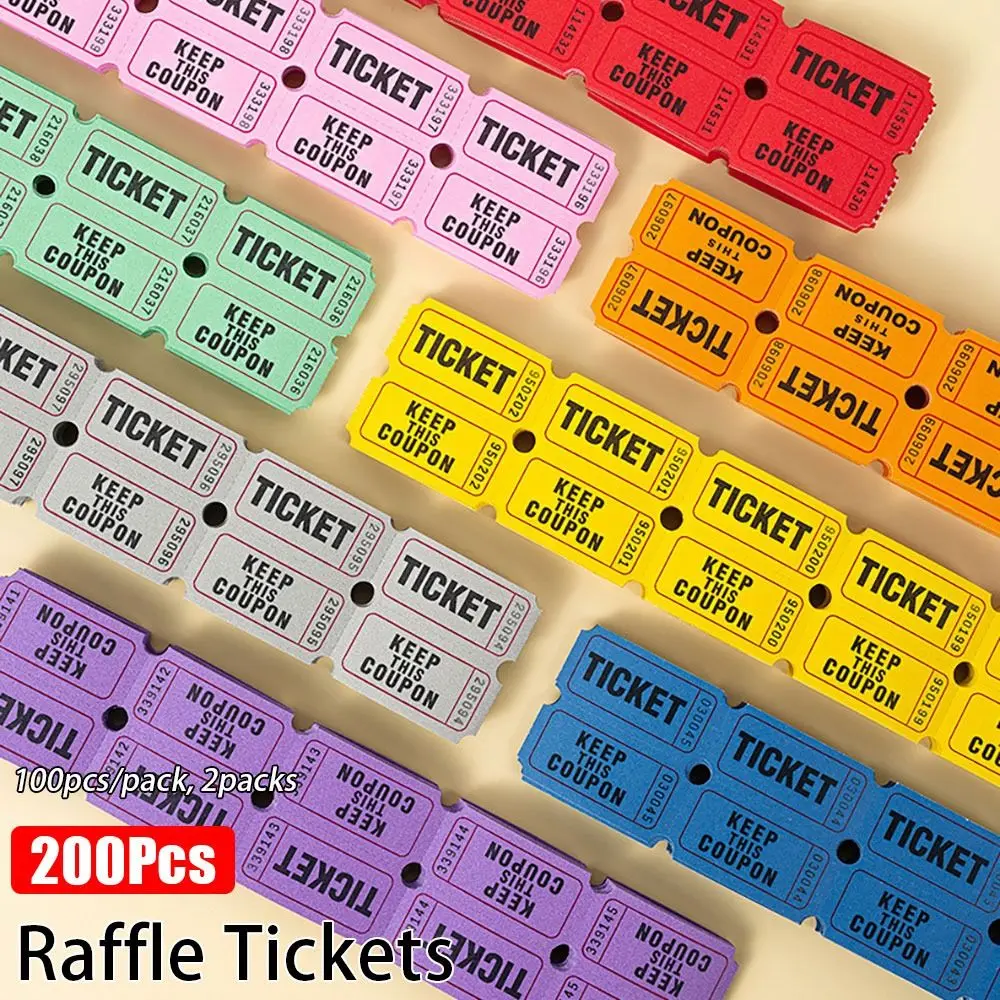 200 قطعة تذاكر الحدث الاحتفال السائبة اليانصيب تذاكر السحب اليانصيب لفة من ورقة واحدة تسميات شرب الأحداث تذاكر السحب #6