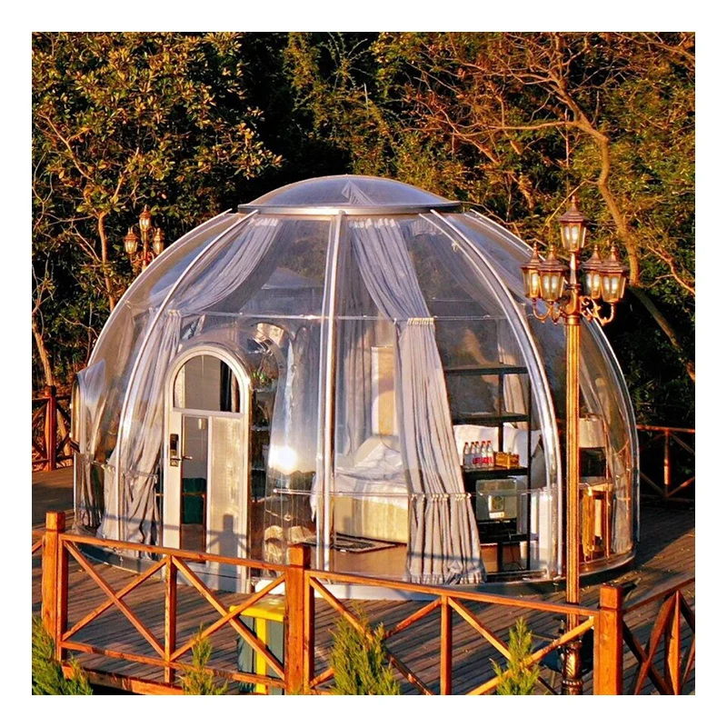 Transparent Star Sky Bubble House Outdoor Camping Tent Metal Star Room For Celebrity Tourism Holiday