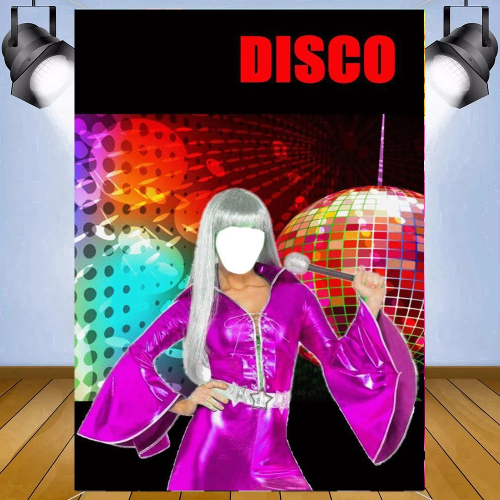 

Фон для фотосъемки 70-х годов, танцевальная дискотека, вечерние украшения, фото дверной баннер, лицо в отверстие, ролевые игры, вечерние игры, фон