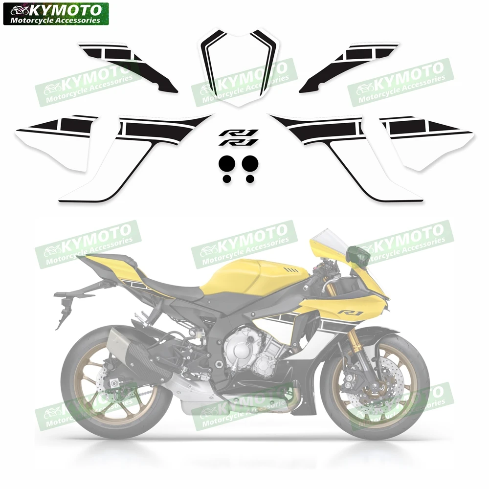 

For Yamaha YZF R1-15 YZF R1 2015-2019 Motorcycle Accessories Fairing Full Car Sticker Waterproof Decal Decoration Kit
