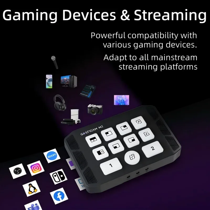 Osee Gostream M2 4k Usb 3.0 Capture Card Switcher,2 Channel,dual Bit 4k Dual Screen,3.5mm Audio Input