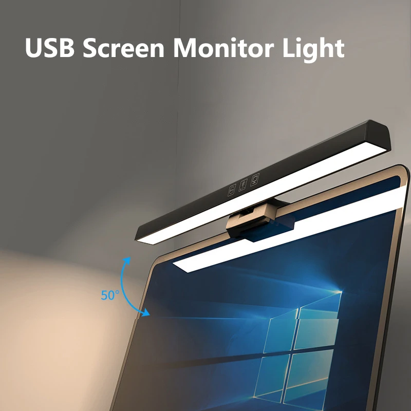 

Computer Screen Clip Light Dimming Eye Protection LED Desk Lamp Laptop Monitor Screen Hanging Light Bar For Home Office Lighting