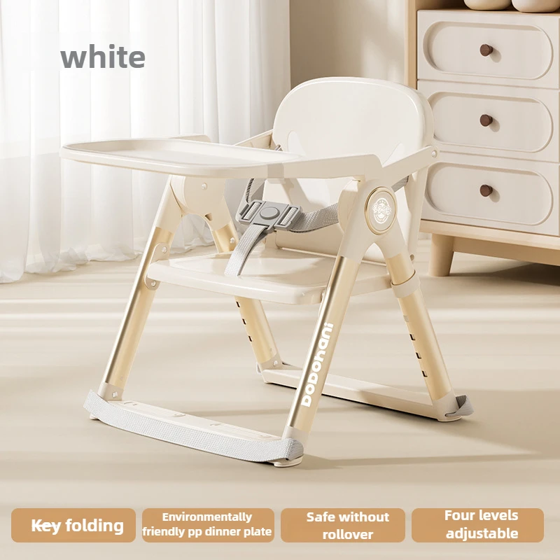 Djustable Baby High Chair - Convertible Toddler Dining Seat with Foldable Design, Portable Growth Chair for Home & Travel