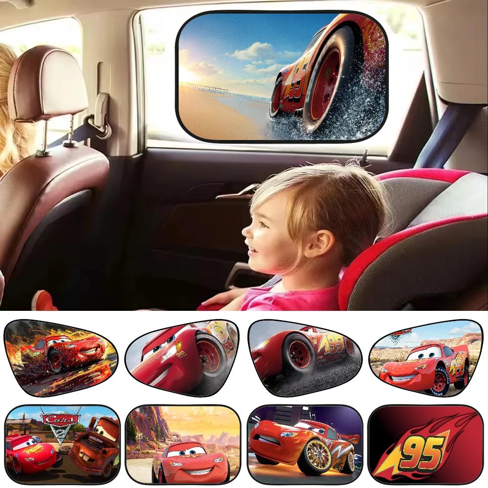 Film L-Lightning M-McQueen Car Side Window Sunshades 1 Pack Sun Glare UV Rays Protection For Child Baby Side Window Sun Shade